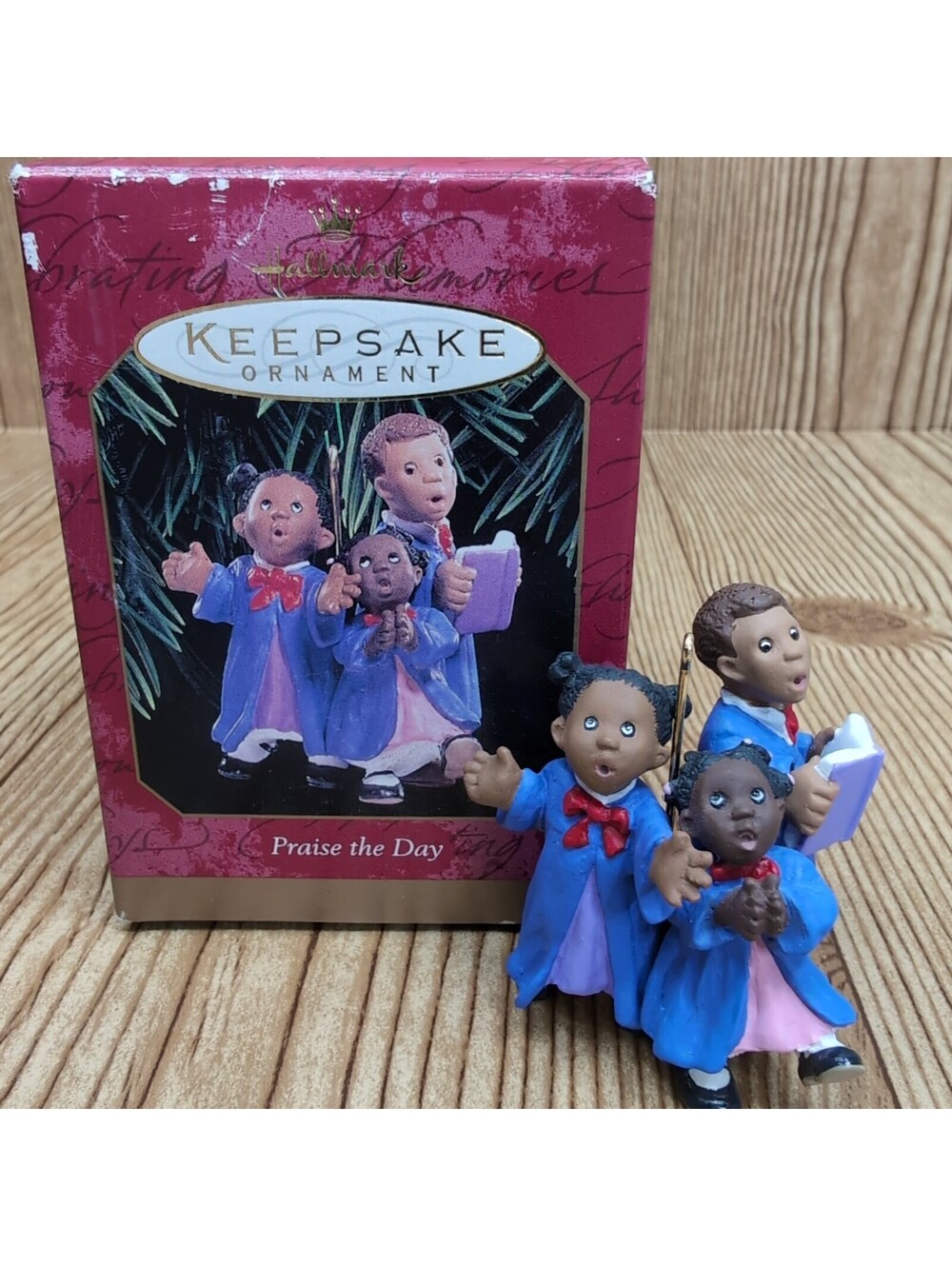 Hallmark Keepsake Praise the Day Ornament Black Choral Children Trio Vintage